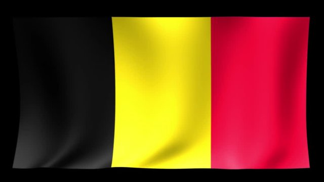 Belgium Flag. Background Seamless Looping Animation. 4K HD Video.
