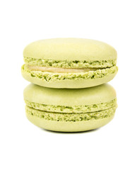 Two pistachio macaroon