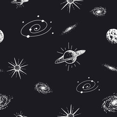 astronomy seamless pattern