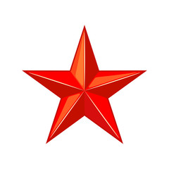 Obraz premium Red star icon.