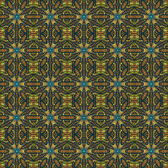 Ornate floral seamless texture, endless pattern with vintage mandala elements.