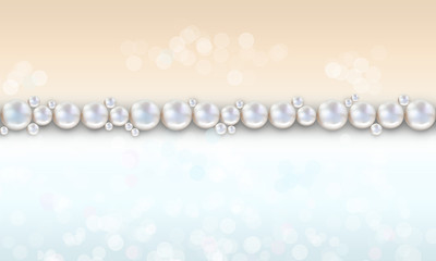 Wedding pearl background pearls with peach and blue colours