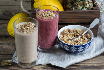 Banana and cherry smoothie