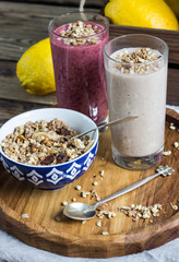 Banana and cherry smoothie