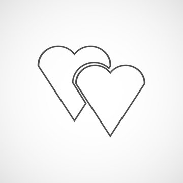 line hearts icon