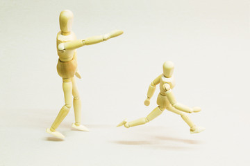 Wooden Doll in Action