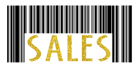 Concept of sales labels with promotion text printed on it