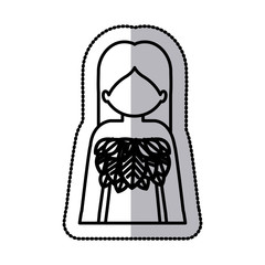 Woman profile pictogram icon vector illustration graphic design