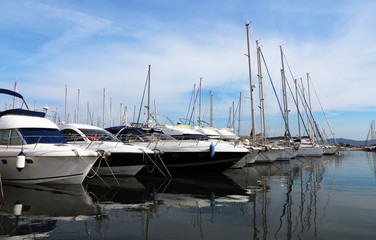 Fototapeta premium pleasure boats in the marina
