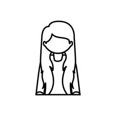 Woman profile pictogram icon vector illustration graphic design