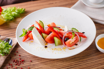 salad with vegetables and greens
