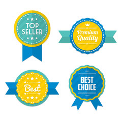 Flat Promotional Labels With Ribbons