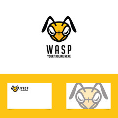 Wasp Symbol With Business Card Template