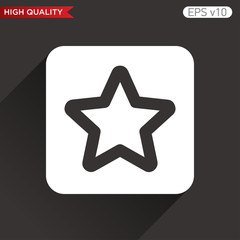 Colored icon or button of star symbol with background