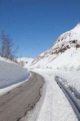 Fototapeta na wymiar Winter landscape west in Norway
