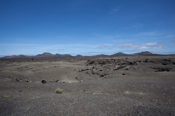 Fototapeta na wymiar Lava landscape on Lanzarote