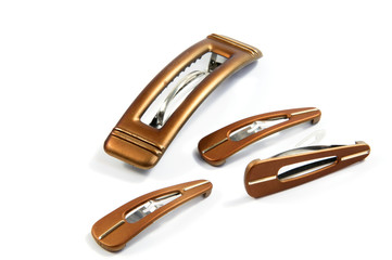 Women's  plastic hair clip isolated on white