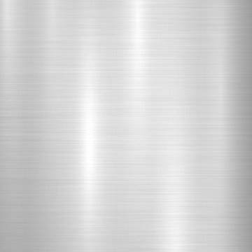 Metal abstract technology background with polished, brushed texture, chrome, silver, steel, aluminum for design concepts, web, prints, posters, wallpapers, interfaces. Vector illustration.