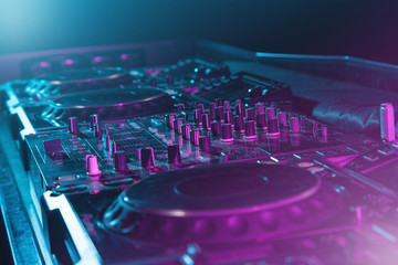 DJ sound equipment at nightclubs and music festivals, EDM, future house music and so on. Parties...