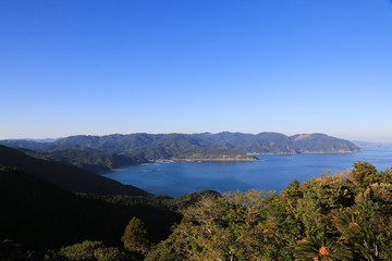 Fototapeta na wymiar 宮崎県串間市　都井岬灯台からの風景