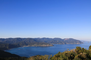 Fototapeta premium 宮崎県串間市 都井岬灯台からの風景