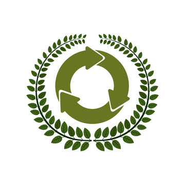 Think green ecology icon vector illustration graphic design
