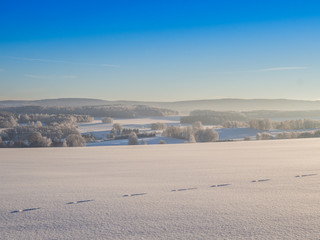 Fototapeta premium Erzgebirge im Winter