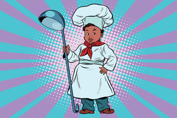 The little boy cook