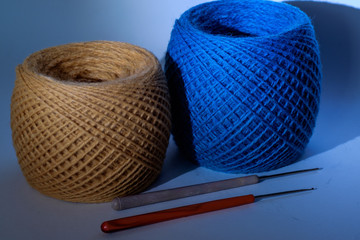 Crochet, wool yarn for knitting. A hobby for the soul.