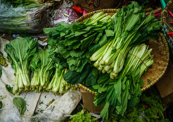 Mustard greens as one of favourite vegetable in Jakarta Indonesia