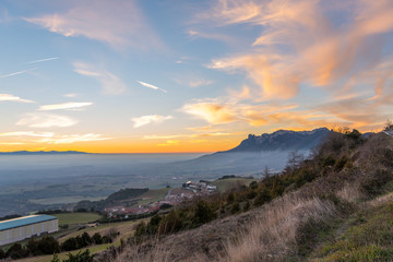 Beautiful Sunset in Lapoblacion Navara from Spain