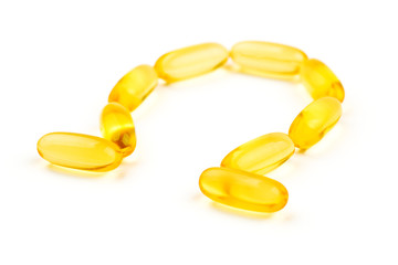 Capsule shaped in letter Omega