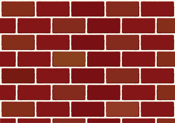 Obraz premium Brick wall vector. Red brick wall background
