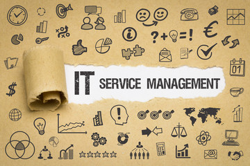 IT Service Management / Papier mit Symbole