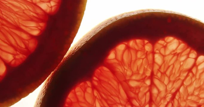 Close-up of half blood orange