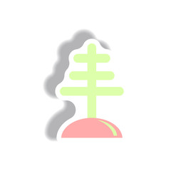 Vector illustration in paper sticker style antenna