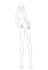 illustration of woman body