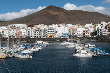 El Hierro, La Restinga, Hafen, Boote, K&uuml;ste, Meer, Strand, Kanaren, Kanarische Inseln, Insel,  Spanien, Europa