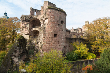 Ruins of medieval castle -  Heidelberg. Germany