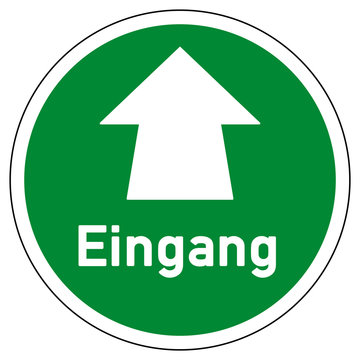 tkz3 T&uuml;rKennZeichnung tkz - rsg7 RoundSignGreen rsg - sign: button icon - T&uuml;rkennzeichnung / T&uuml;rschild mit Pfeil - Eingang - gr&uuml;n - rund xxl g4952