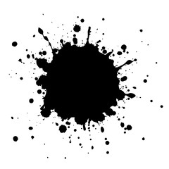 Fototapeta premium Vector drops of paint and stains, ink blots