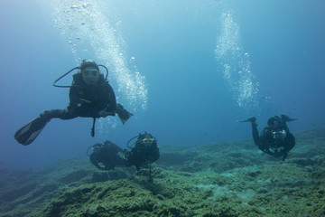 El Hierro, La Restinga, Tauchen, Taucher, Meer, Kanaren, Kanarische Inseln, Insel,  Spanien, Europa