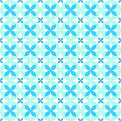 Abstract geometric seamless pattern. Blue and green colors.