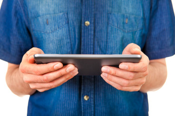 Person with Tablet Computer
