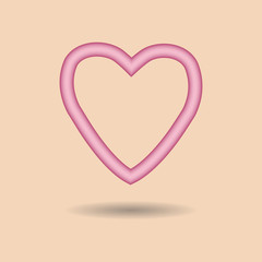 red and pink heart. Love symbol. vector illustration.