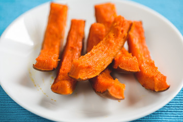 Pieces of baked pumpkin