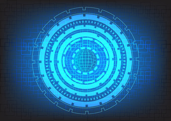 Digital electronic technology computer and internet network communication design for future modern wallpaper texture background graphic.