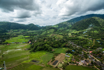 Naklejka premium Aerial of Chiang Mai