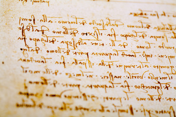 Closeup of handwrited document