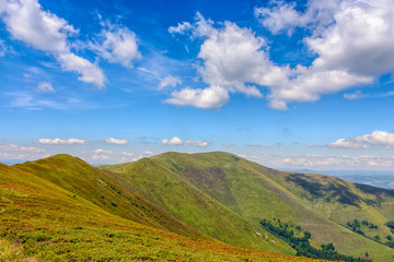 Fototapeta na wymiar Carpathian Mountain Range in late summer